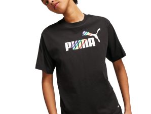 PUMA ESS+ LOVE IS LOVE RELAXED TEE 673669-01 Μαύρο