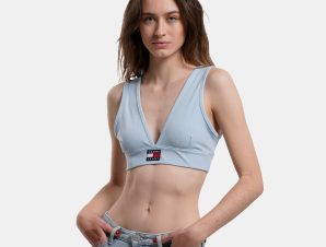 Tommy Jeans Badge Ribbed Γυναικείο Cropped T-shirt (9000138054_61861)